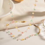 Dainty Crystal Bracelet and Necklace Set