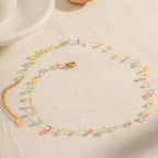 Dainty Crystal Bracelet and Necklace Set