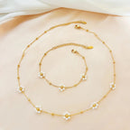 Dainty Daisy Necklace & Bracelets