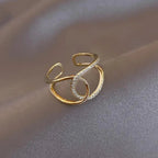 Dainty Diamond Dual Wrap Adjustable Ring