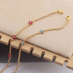 Dainty Diamond Floral Bracelets and Earrings