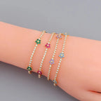 Dainty Diamond Floral Bracelets and Earrings