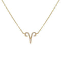 Dainty Diamond Zodiac Sign Necklace