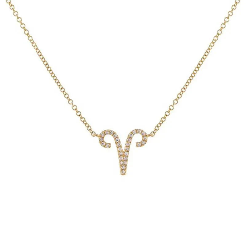 Dainty Diamond Zodiac Sign Necklace