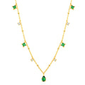 Dainty Emerald Aurora Necklace