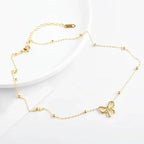 Dainty Feminine Bow Necklace