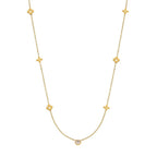 Dainty Floral Diamond Centerpiece Necklace