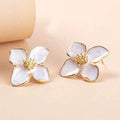 Dainty Floral Hibiscus Earrings