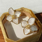 Dainty Floral Hibiscus Earrings
