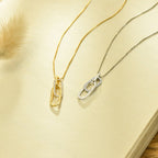 Dainty Forever Paperclip Love Necklace