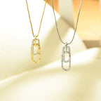 Dainty Forever Paperclip Love Necklace