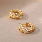 Dainty Hoop Heart Earrings