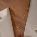 Dainty Lucky Horseshoe Necklace