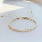Dainty Pearl Golden Beaded Bracelet