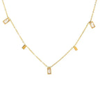 Dainty Rectangle Diamond Choker