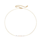 Dainty Strung Beaded Chain Necklace