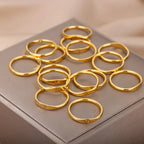 Dainty Thin Letter Initial Ring
