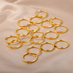 Dainty Thin Letter Initial Ring