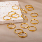Dainty Thin Letter Initial Ring