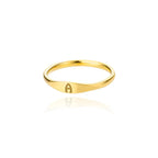 Dainty Thin Letter Initial Ring