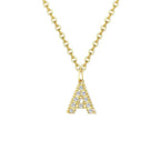 Dainty Zircon Letter Initial, Number, Symbol Chain Necklace