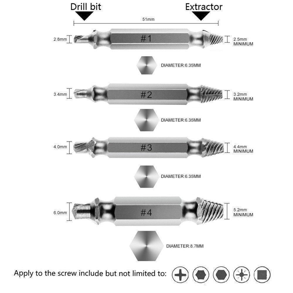Damaged Screw Remover Drill Bit Tool