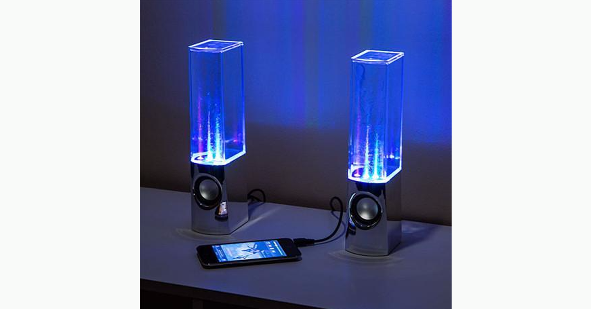 LED Colorful Dancing Water Fountain Speaker – Portable!
