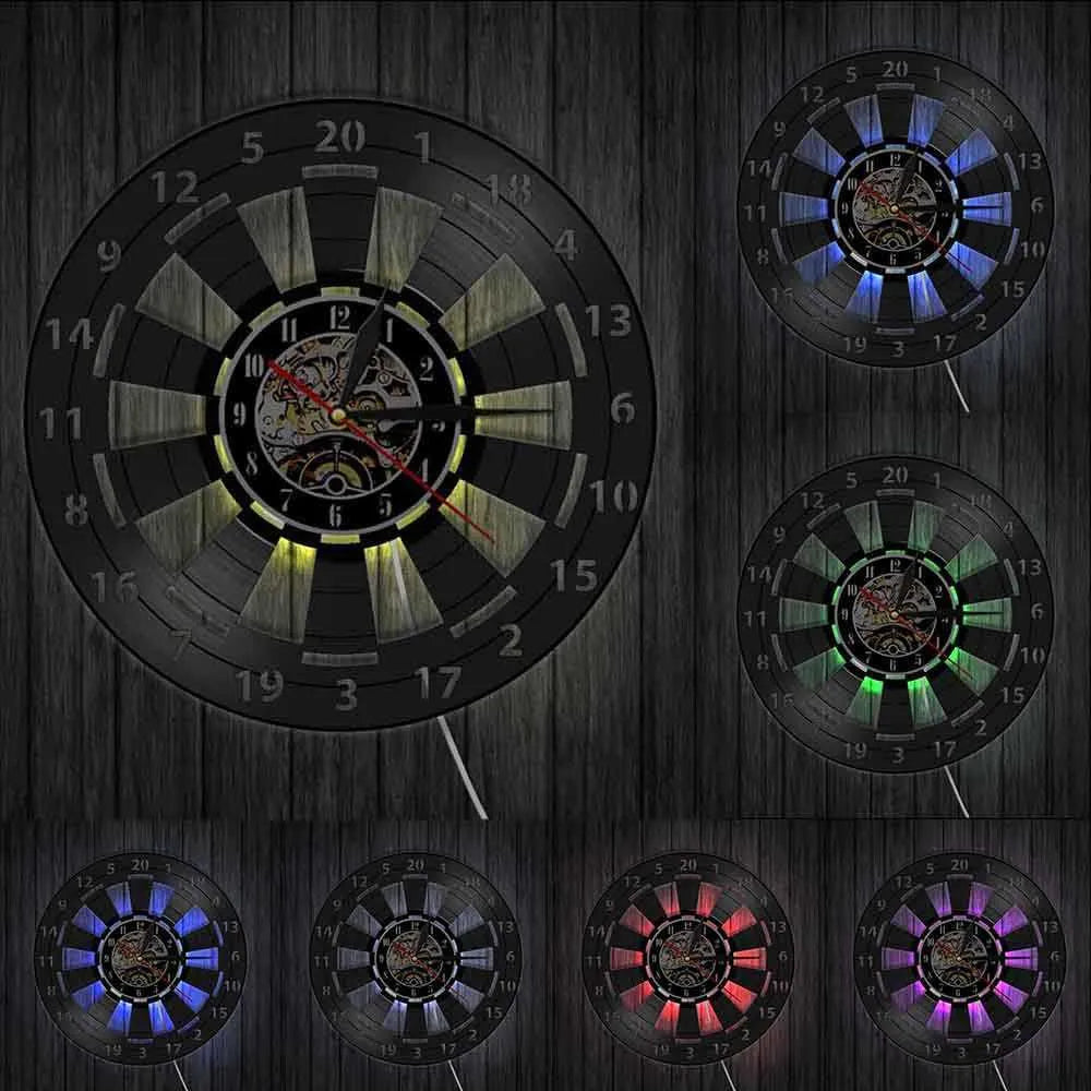 DartGlow Vintage Dartboard Wall Clock
