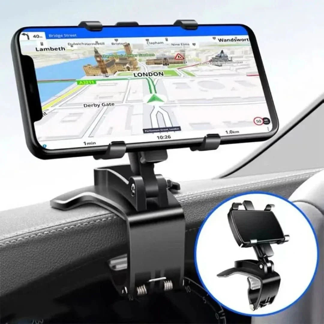 Universal Rotatable Phone Holder for Car – Safe and Hands-Free Navigation