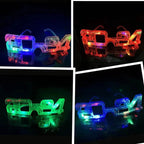 LED Glowing New Year Glasses 2025 Glitter Glasses For Party Evening Decoration