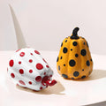 Polka Dot Resin Pumpkin Decor | Glossy Fall Ornament Set | Durable Sculpted Finish | PumpkinCharm