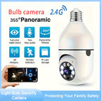 Smart Lamp Camera with HD Quality, Night Vision and Two-Way Audio for Enhanced Home Security