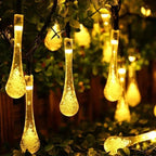 Solar flower light chain for the garden