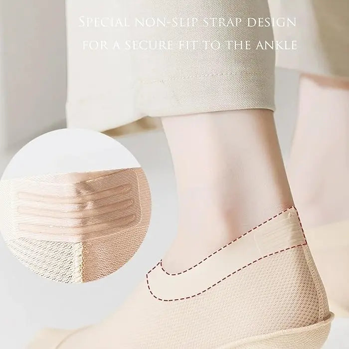 4 Pair Breathable, Invisible Moisture-Wicking Mesh Socks