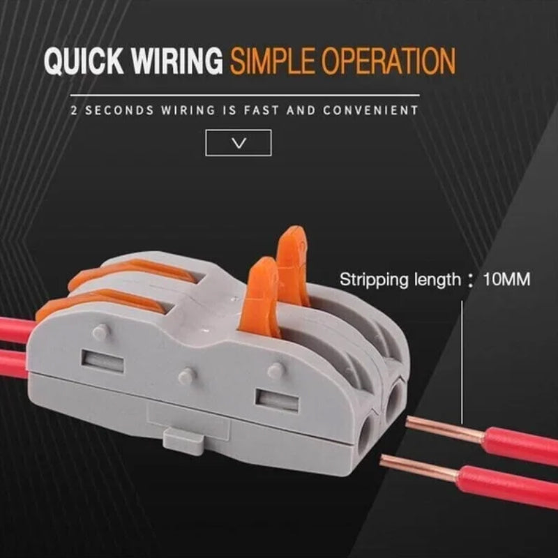 Push-type quick connection terminal, wire splitting