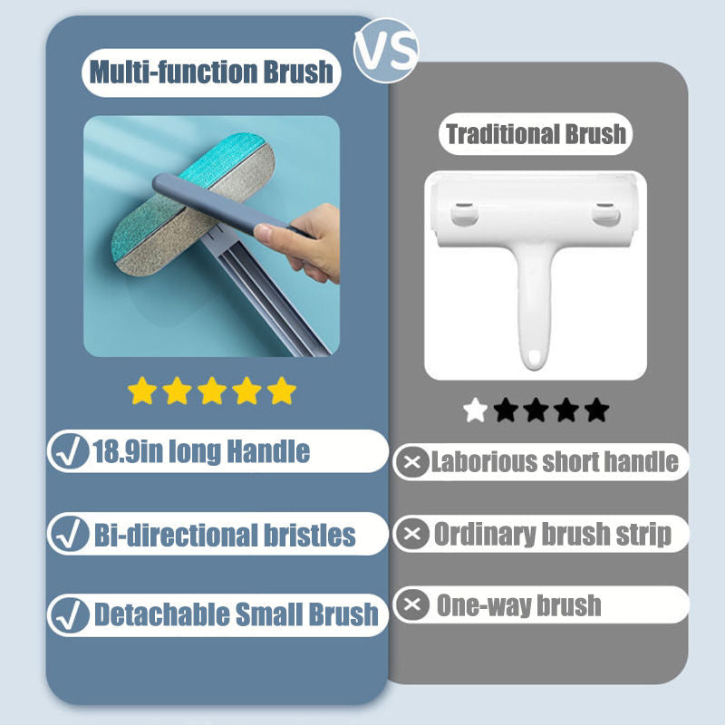 Double-sided Window Screen Cleaning Brush Glass Wiper, Multi-function Pet Hair Lint Remover