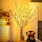 Battery-operated adjustable LED branch decoration string lights