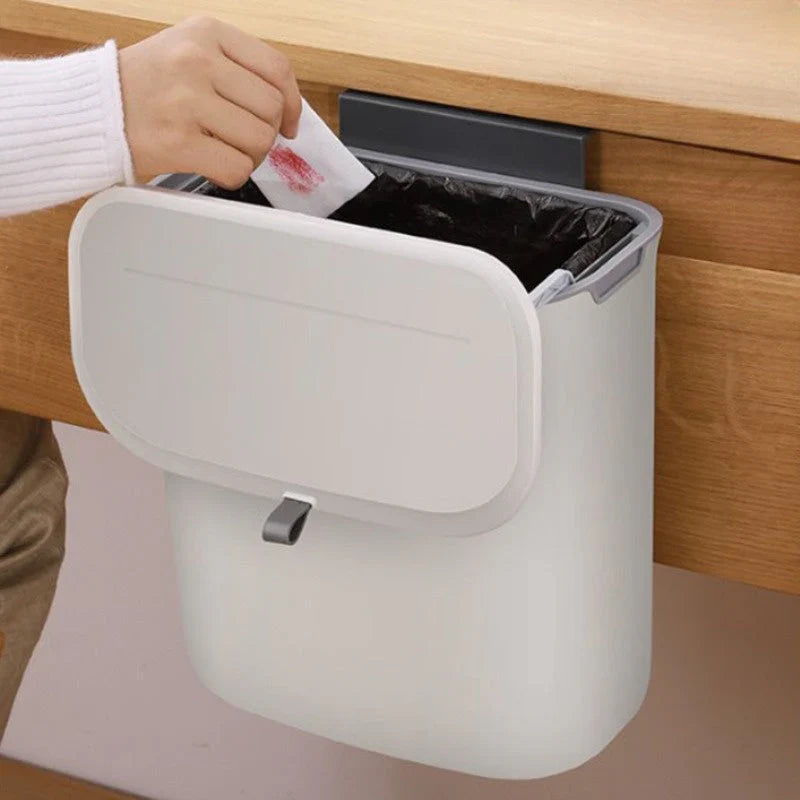 Practical Kitchen Trash Can For Wall Mounting – Swiveling Garbage Bin For Kitchen, Bathroom And Office