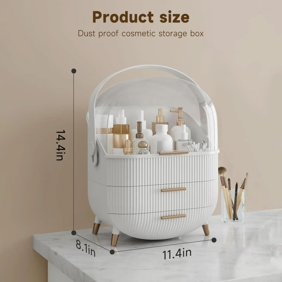 up organiser - Dustproof & waterproof cosmetics box with elegant design