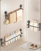 MagnaGrip Power Suction Cup Towel Holder – Black self-adhesive towel holder without drilling