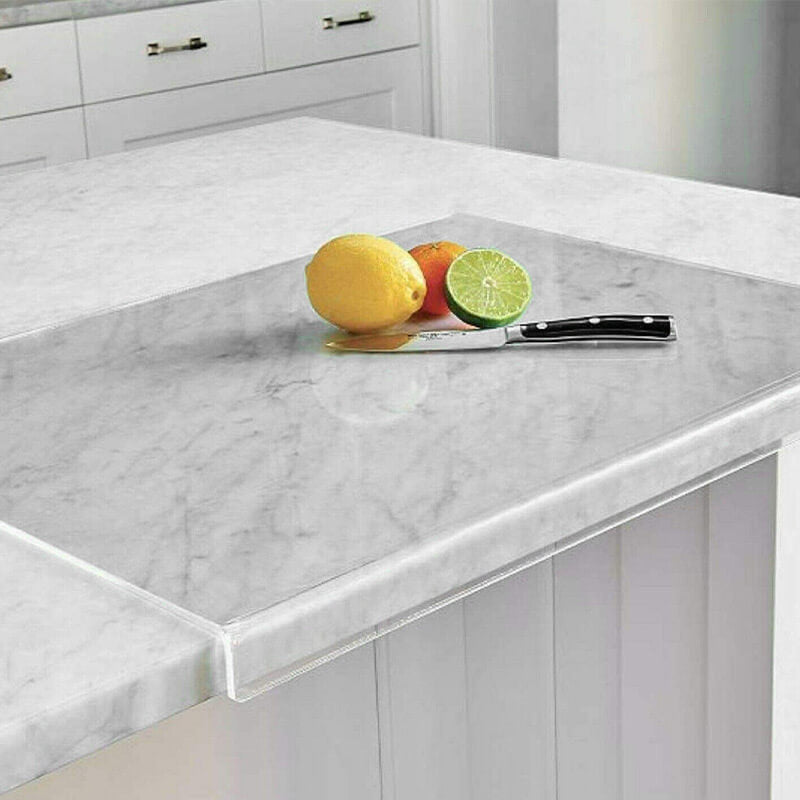 Non-slip, transparent cutting board in acrylic