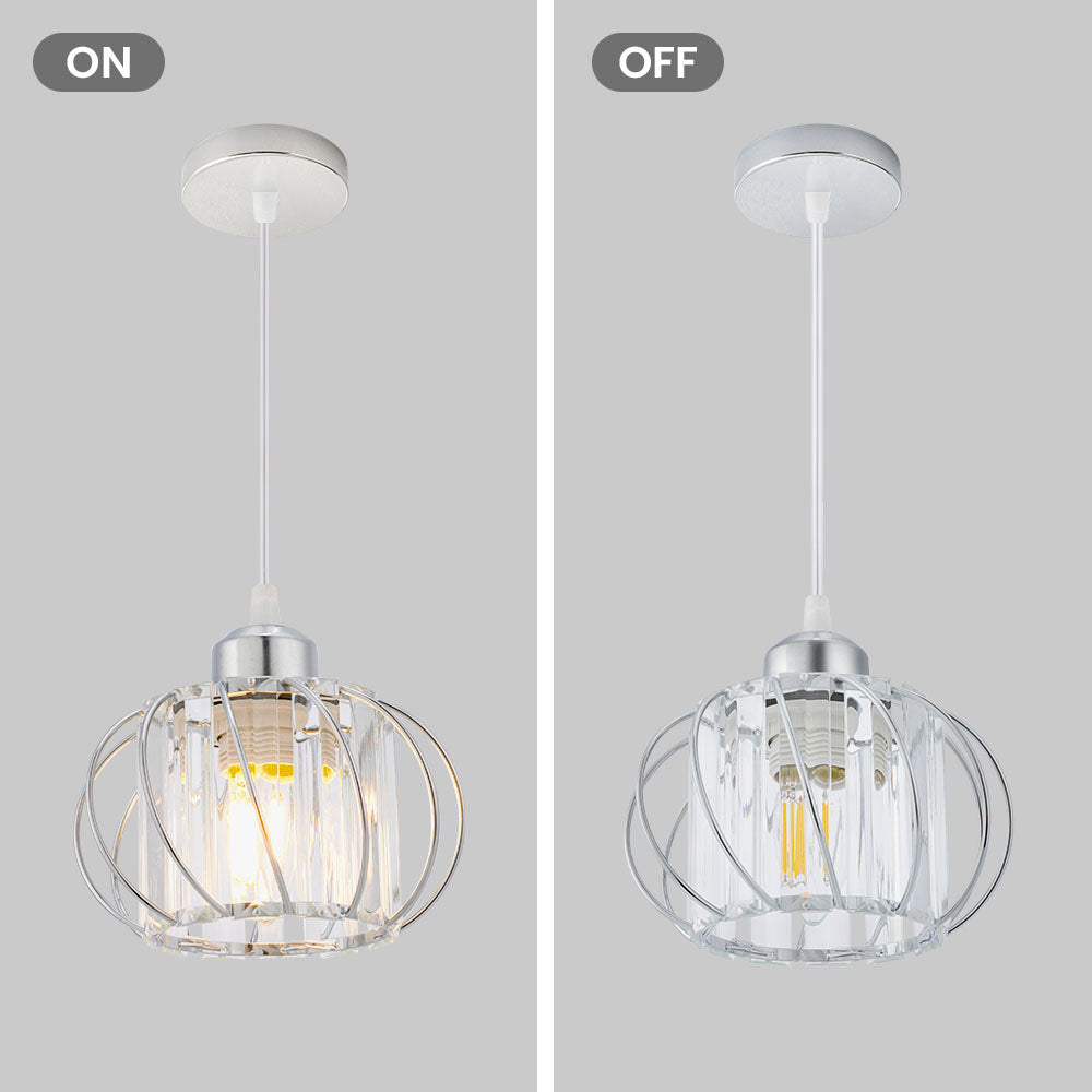 Pendant Light Black Glass Globe Ceiling Fixture