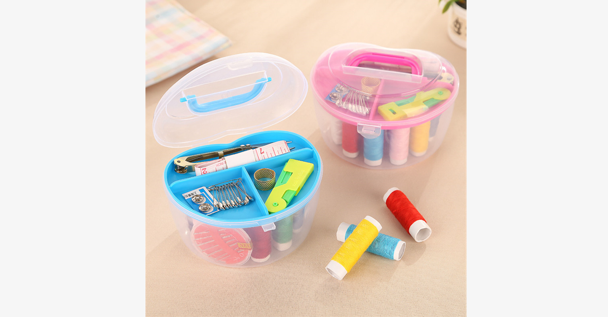 Heart-shaped 9-piece sewing tool set