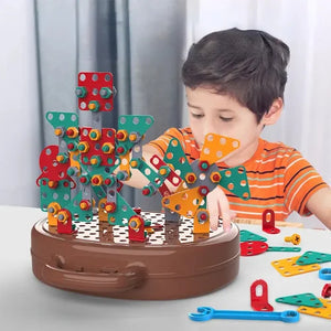 3D drill set for creative constructions and problem-solving
