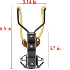Collapsible slingshot for the wrist.