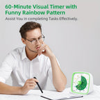 Rainbow Time Management Timer – Visual 60-Minute Countdown Timer for Study, Work and Home