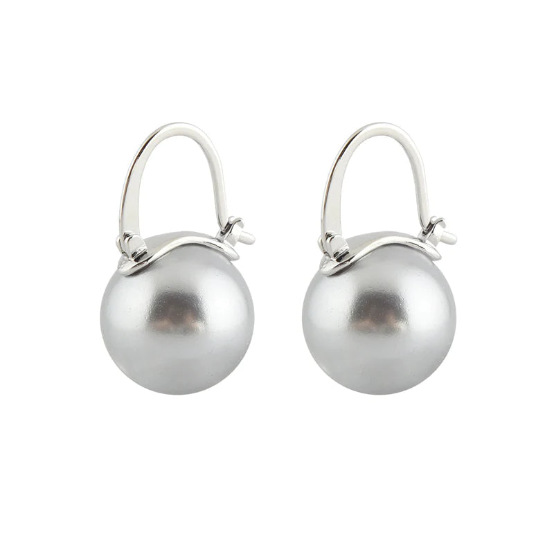 Black Pearl Earrings Available in White Champagne Grey Gold and Black Pearl Dangle Earrings