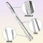 Stainless steel grill tongs