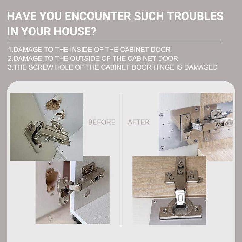 HingeSaver Stainless Steel Cabinet Hinge Repair Kit