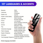 Portable Two-Way Language Translator with Built-In Wi-Fi and Rechargeable USB Battery - Compact Travel Device for Effortless Communication